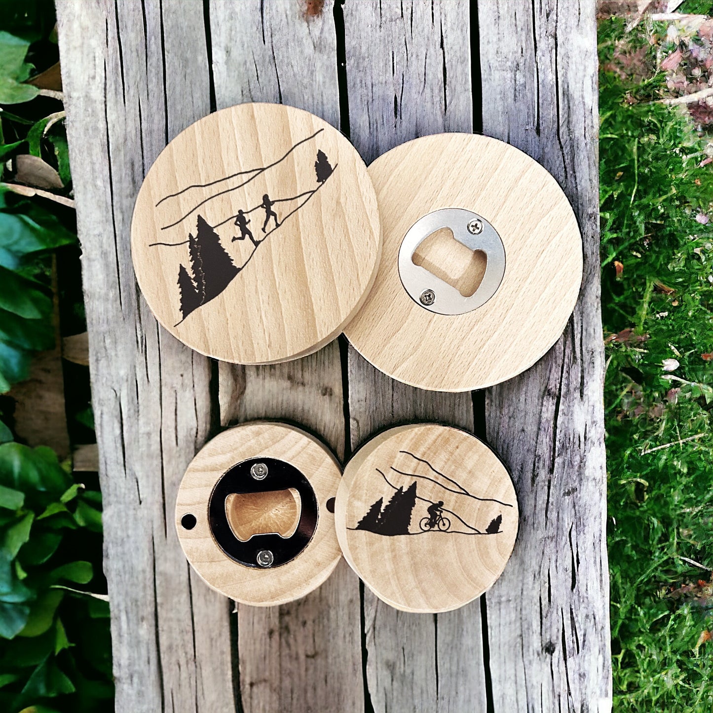 Wooden Coaster Bottle Opener