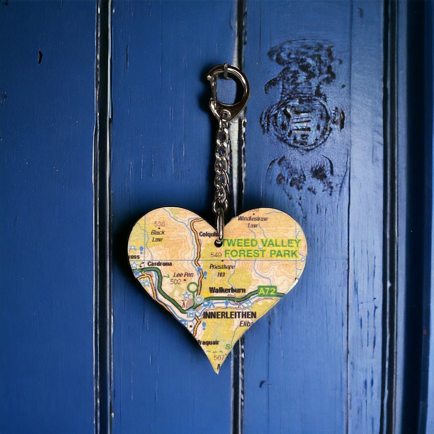Wooden Heart Keyring