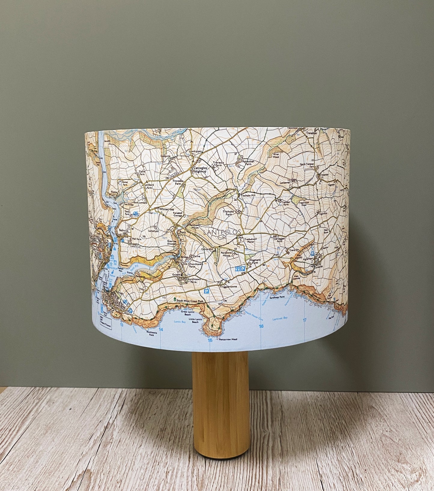 Bespoke Map Lampshade