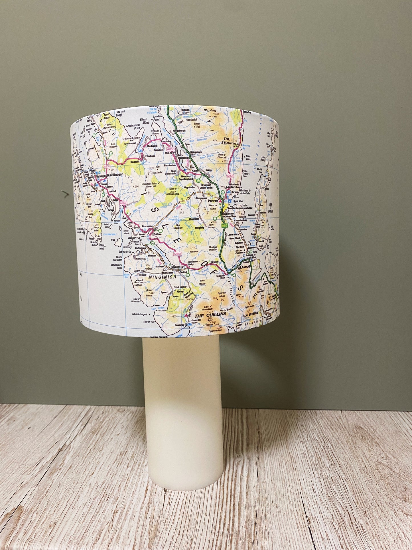 Bespoke Map Lampshade