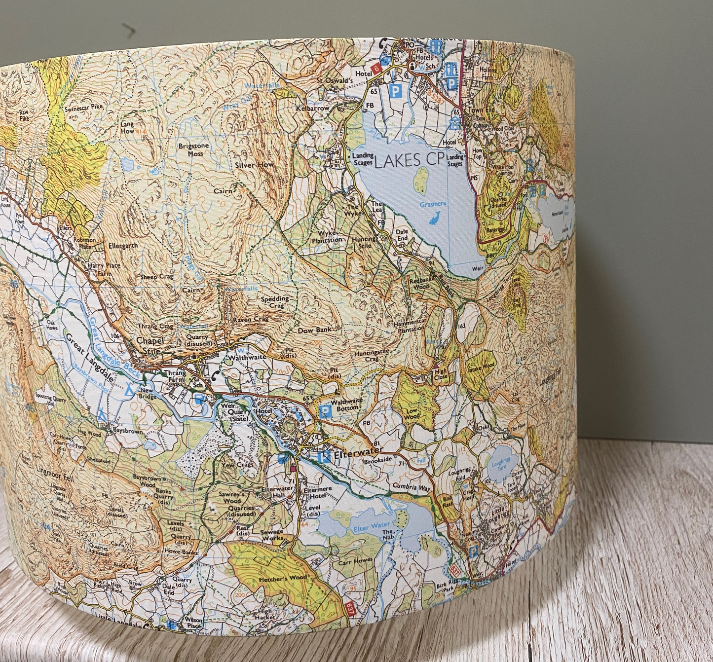 Bespoke Map Lampshade