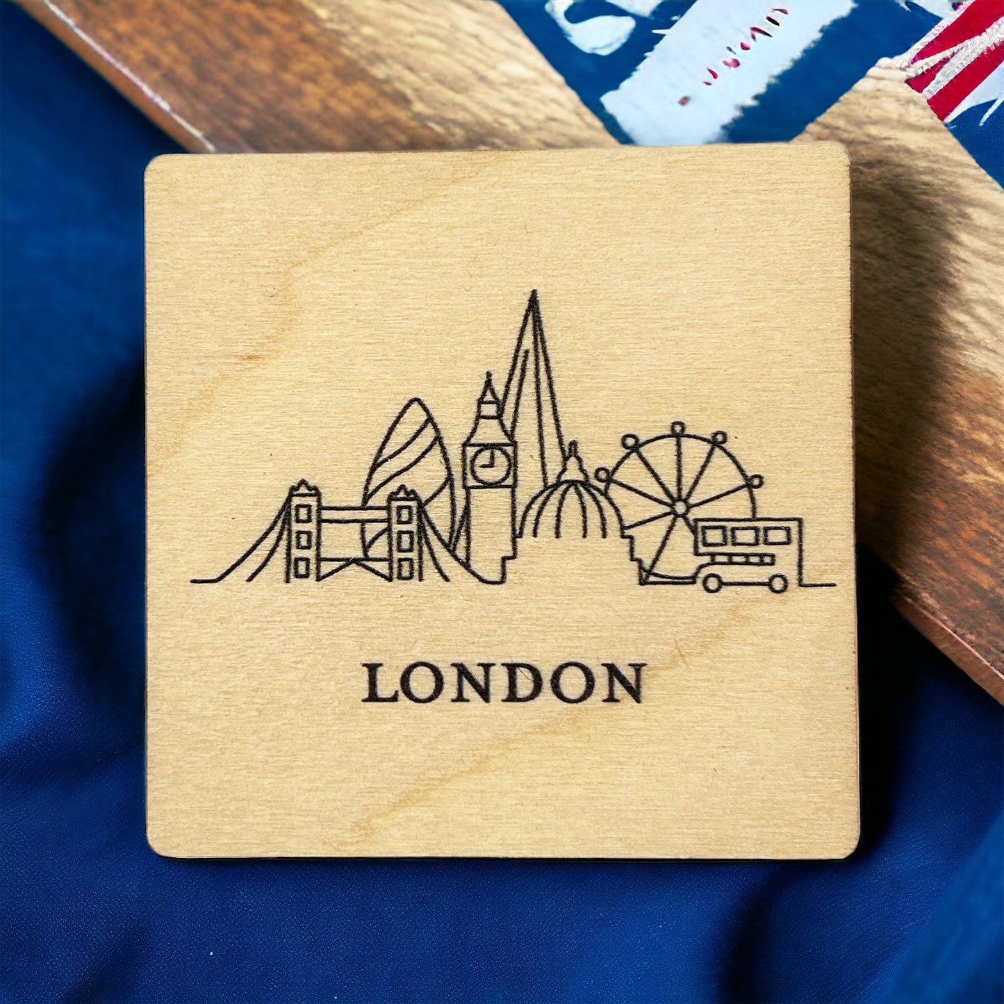 Wooden London Icon Coasters