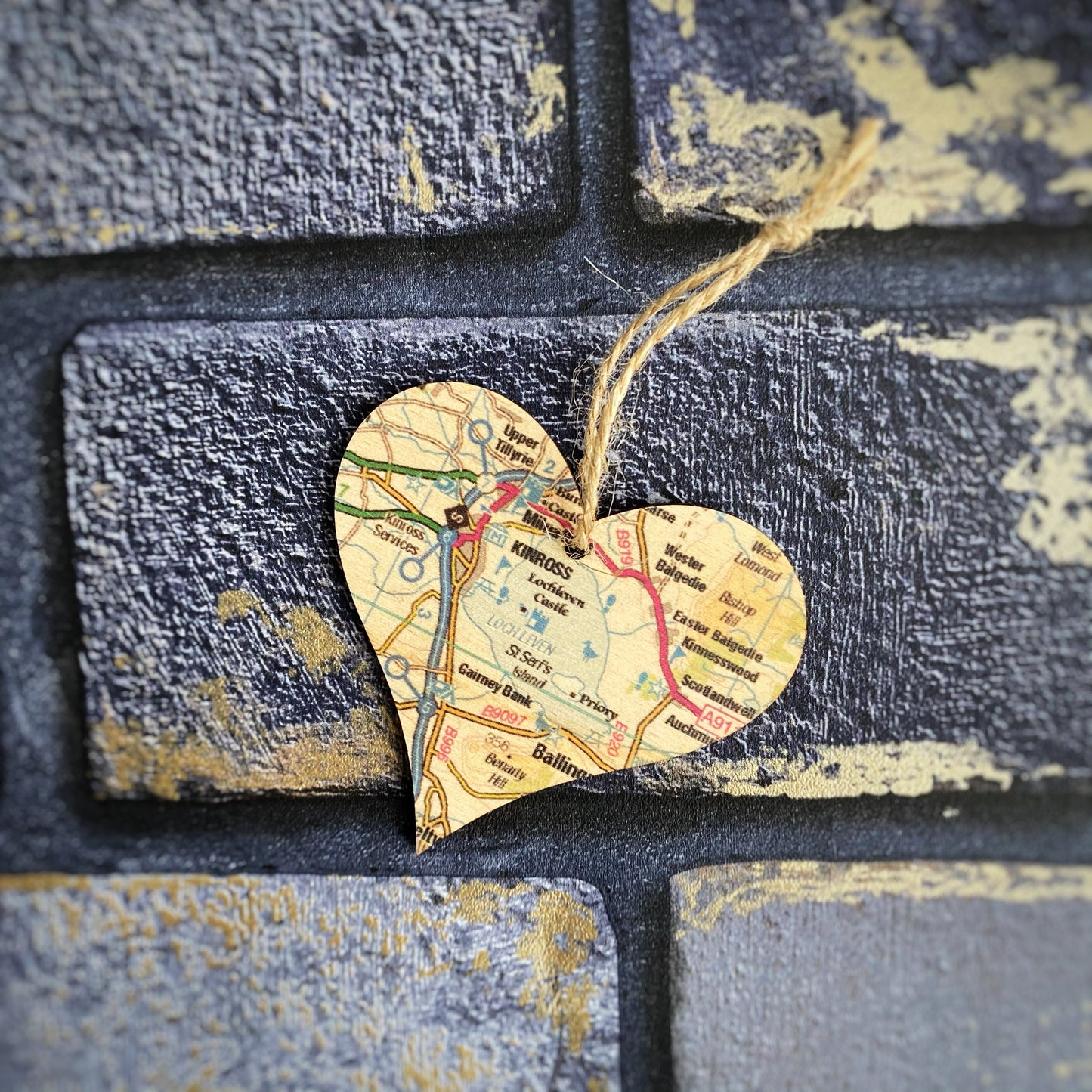 Wooden Hanging Heart