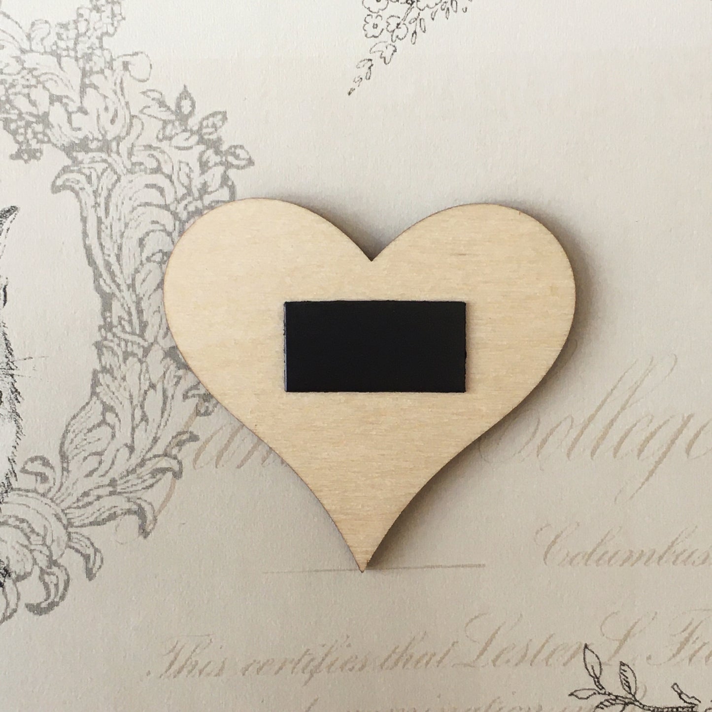 Wooden Map Magnet - Heart