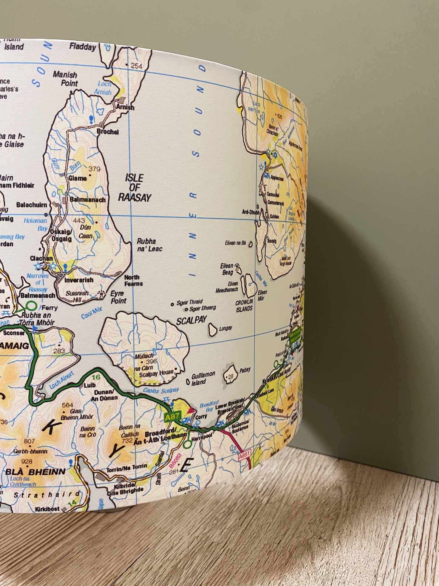 Bespoke Map Lampshade