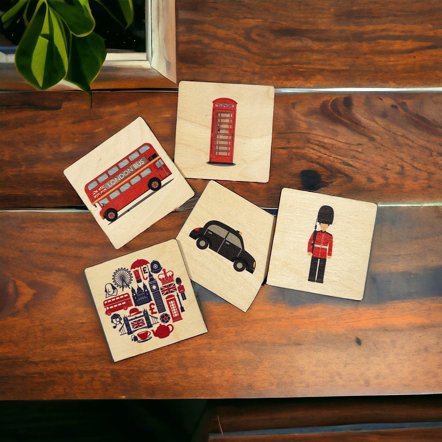 Wooden London Icon Coasters