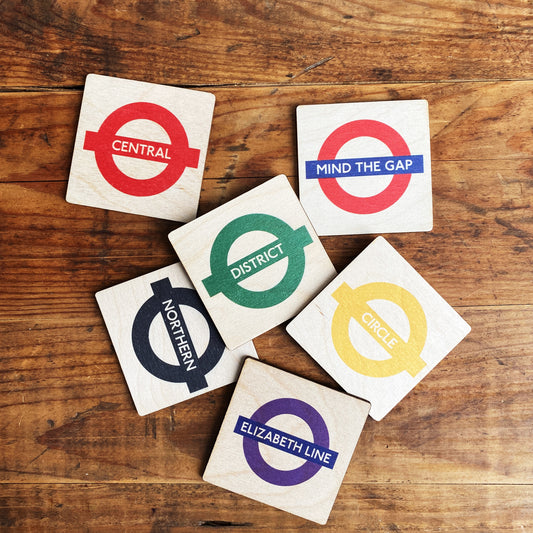 London Underground Wooden Magnets - Transport for London