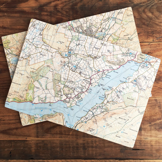 Wooden Map Table Mat